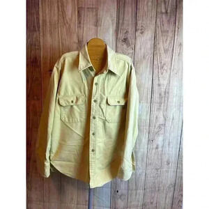 Vintage Woolrich Flannel Shirt Pale Yellow Men's Size XL Read Description